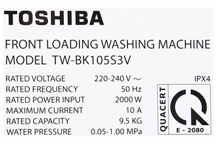 Máy Giặt Toshiba Inverter 9.5 Kg TW-BK105S3V(SK)